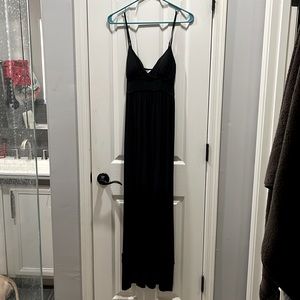 Floor length black dress